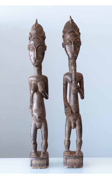 Achat art - Art Africain - Statuettes Couple Baoulé Côte d'Ivoire